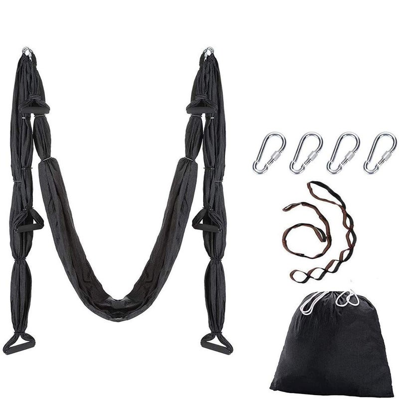 Ovyuzhen Aerial Yoga Hammock,Ultra Strong Yoga Swings Set Trapeze Extension,Antigravity Ceiling Hanging Sling Inversion Exercises - Image 1